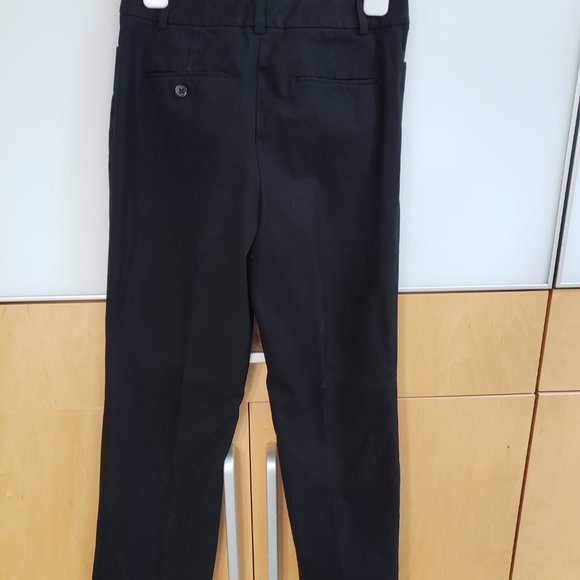 Banana Republic Black Slacks Size 2 Regular 92% Cotton 8% Lycra Spandex - Picture 2 of 3